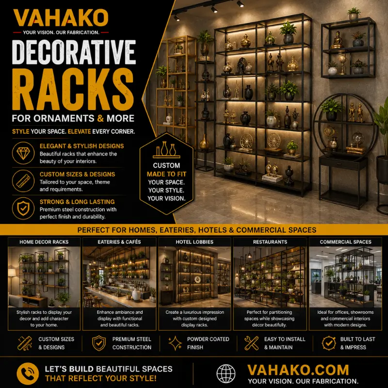 Custom ornamental and decorative display racks in Sri Lanka