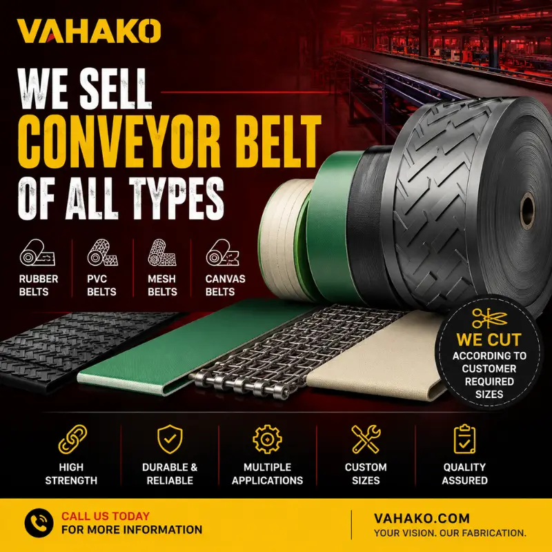 Industrial conveyor belts supplied by Vahako in Sri Lanka